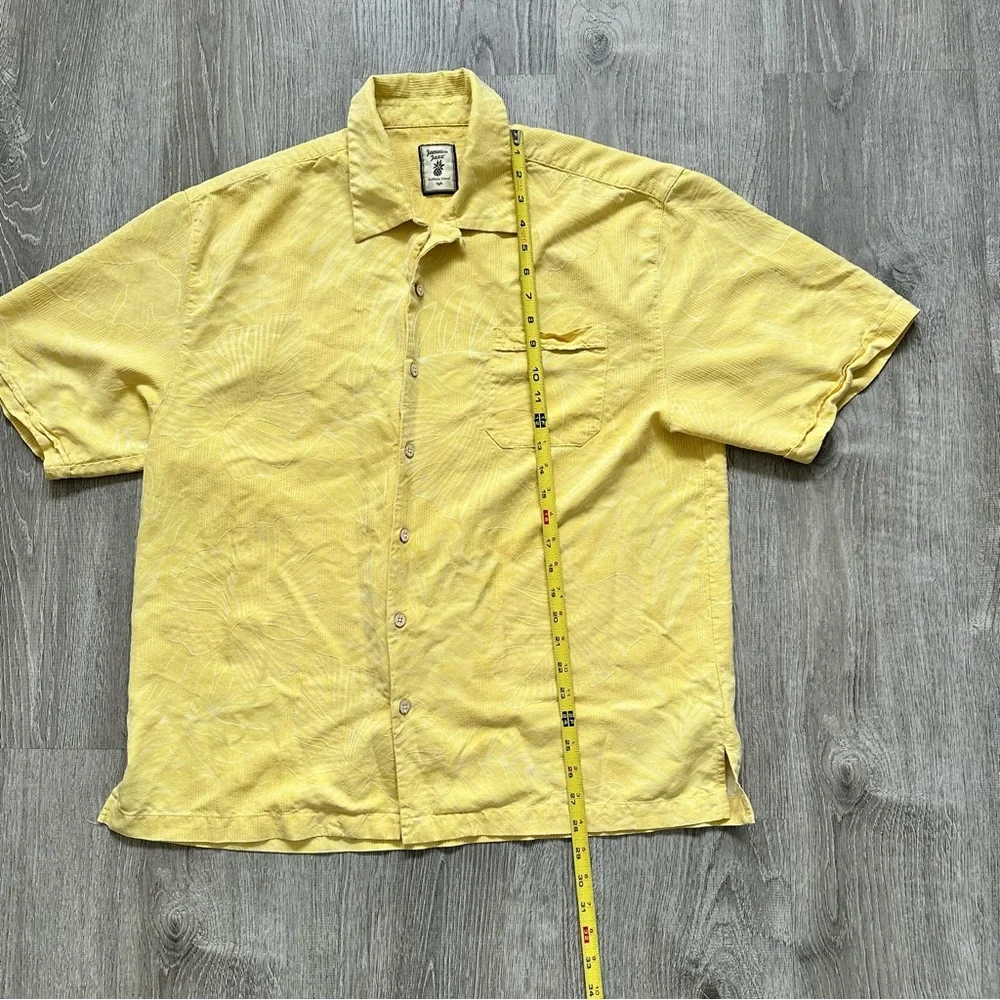 Jamaica Jaxx Yellow short sleeve men’s XL tropical Textured Shirt‎